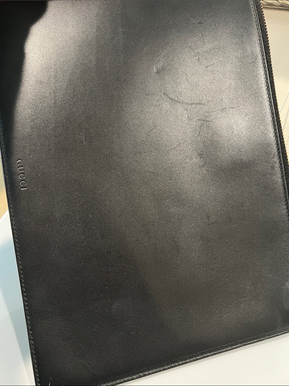 Gucci Black Calfskin Leather Egg Pouch Clutch UFO Design with COA - Picture 16 of 17